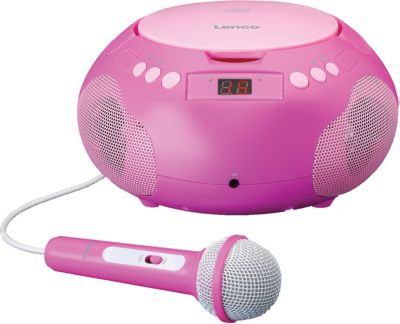 Mädchen Stereo CD Player Sound Boxen Kinder Zimmer Radio Aufkleber Kopfhörer 