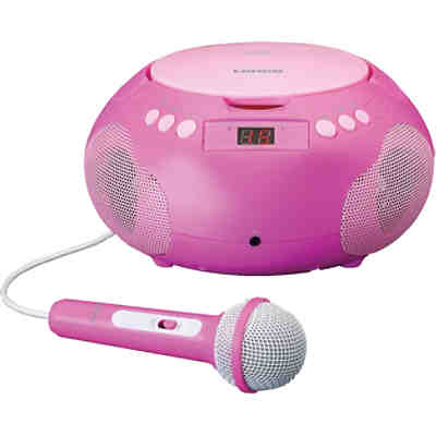 SCD-620  Pink Kinder-Boombox mit CD, Mikrofon + Aufkleber