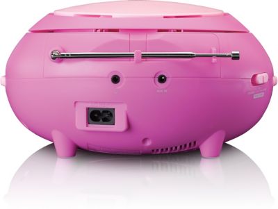 Lenco SCD-620  Pink Kinder-Boombox mit CD Mikrofon + Aufkleber UB8496
