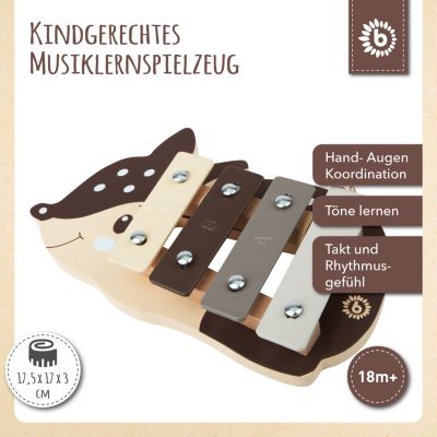 Xylophon Kinder Musik Spielzeug Musikinstrument Kinder Holzspielzeug Tiere ab 1 Xylophone 2