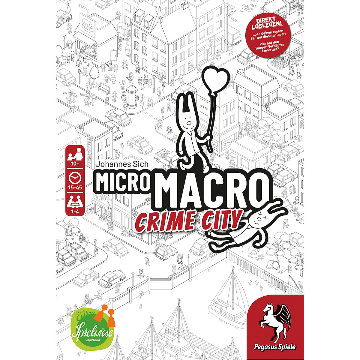 Pegasus Spiele SPIEL DES JAHRES 2021 MicroMacro: Crime City (Edition Spielwiese)