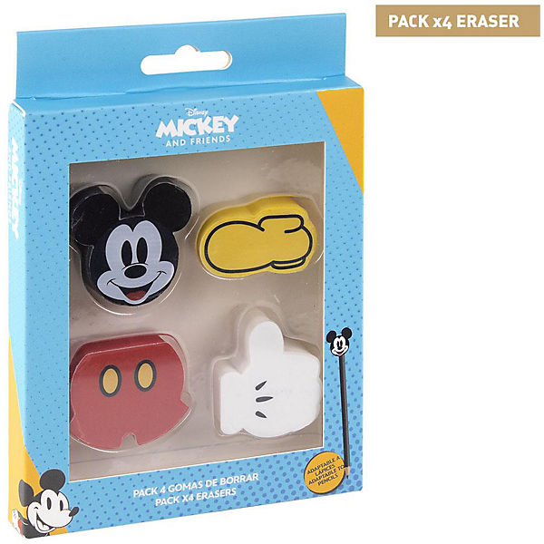 Radiergummis Disney Mickey Mouse, 4 Stück