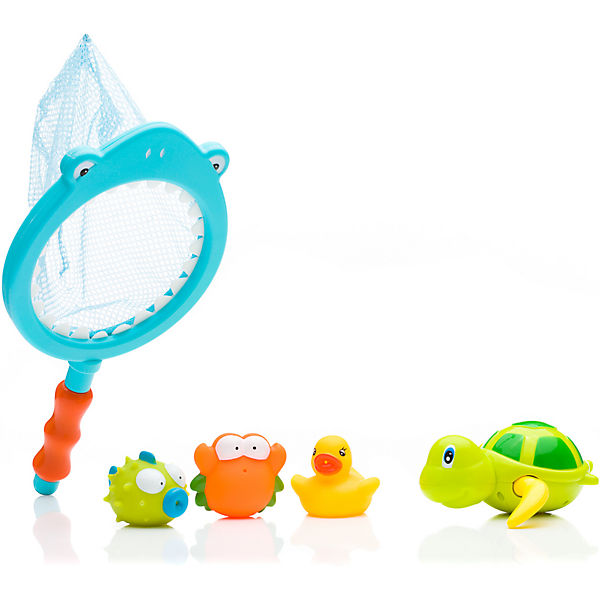 Badespielzeug Tiere mit Fischernetz