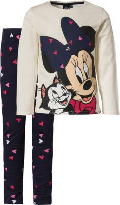 Neu Pyjama Set Schlafanzug Mädchen Minnie Mouse beige rosa pink 98 104 116 #93 