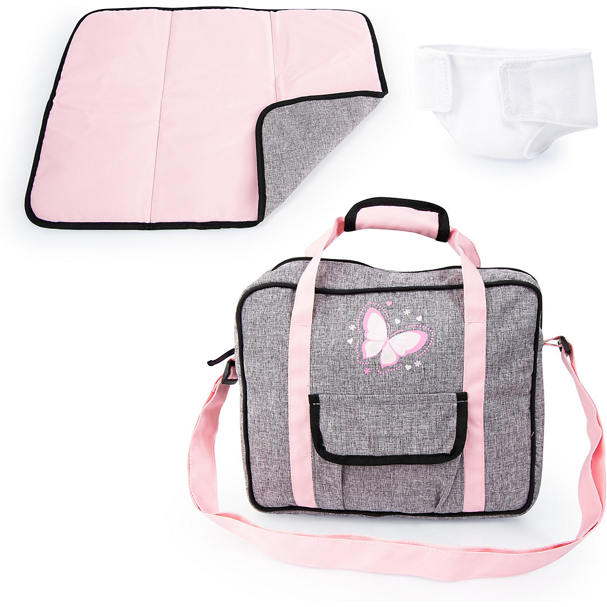 BAYER Pflegetasche grau/rosa
