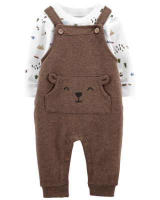 Baby Set Langarmshirt + Latzhose für Jungen, Wildtiere
