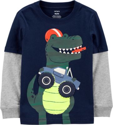 Langarmshirt für Jungen, Dinosaurier