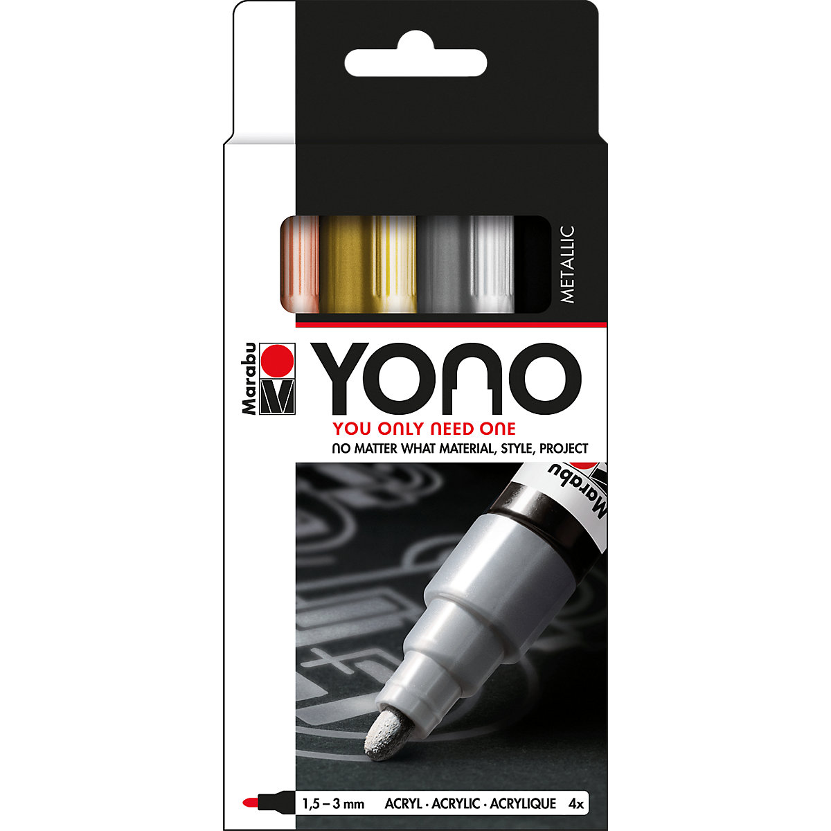 YONO Marker Set METAL 4 x 1 5-3 mm