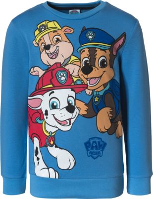 Paw-Patrol Jungen Sweatshirt Pullover mit interaktivem Wackelbild Blau 98-104 