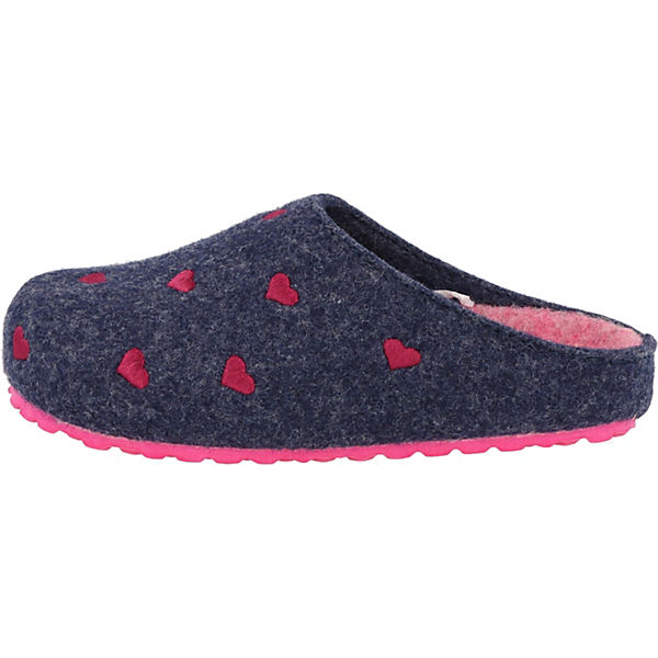 Supersoft Mädchen Schuhe 542-271 Pantoffeln Clogs Hausschuhe Herzen Pink NEU