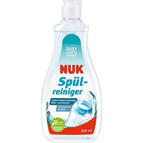 NUK Spülreiniger 500ml zur Reinigung von Flaschen und Saugern, Baby sanfte Reinheit, entfernt hartnäckige Milch- und Breireste, frei von Duft- und Farbstoffen