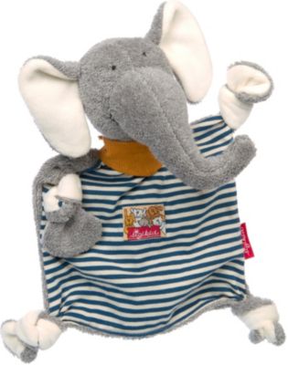 Baby Schmusetuch Elefant mit Namen bestickt Taufe Geburt Kuscheltuch Schnuffel 