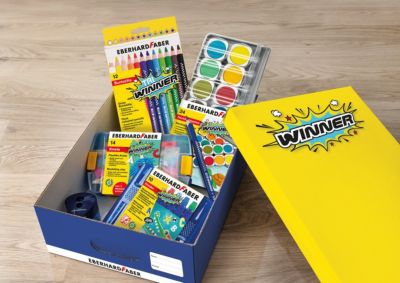 Schulbox/Schulkarton Winner, faltbar, 100% aus recyceltem Papier, 31 x 22 x 9,5 cm 2