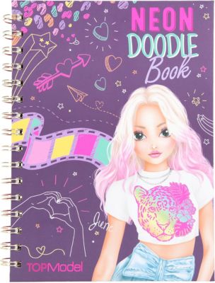 TOPModel Malbuchset NEON Doodle Book, inkl. Gelstiften & Stickern 2