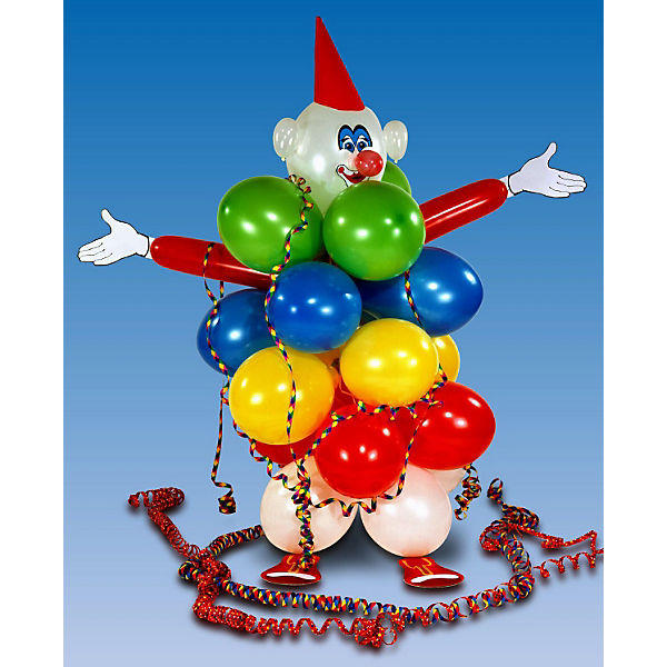 Folienballon Clown Heliumballon Luftballon Blau Kindergeburtstag