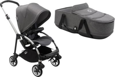 bugaboo Kombi Kinderwagen Bee6 komplett, alu/grau-grau meliert