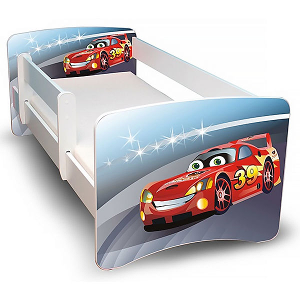 Kinderbett ohne Matratze mit Rausfallschutz Cars 2