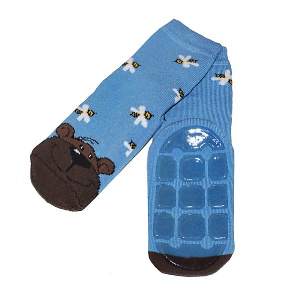 Kinder ABS-Socken "Honigbär" mit Baumwolle Erstlingssöckchen für Kinder