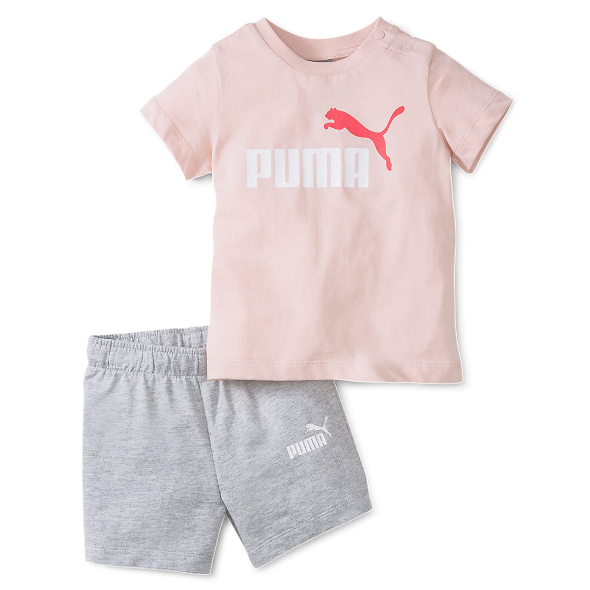 PUMA Kinder Trainingsset Minicats Tee & Shorts Set Kurz Logo Pyjamahosen für Kinder