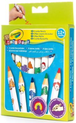 Crayola Mini Kids Buntstifte groß 8 Jumbo Buntstifte ab 12 Monate 