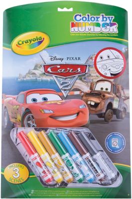 Раскраска по номерам "Тачки", Crayola
