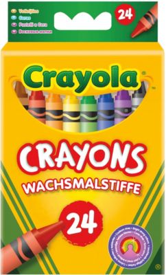 24 farbige Wachsmalstifte bunte Wachsmalkreide im Set Wachsmaler Crayons PETS 