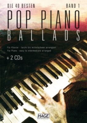 Buch - Die 40 besten Pop Piano Ballads, mit 2 Audio-CDs