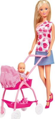 Кукла "Штеффи с новорожденным", Simba