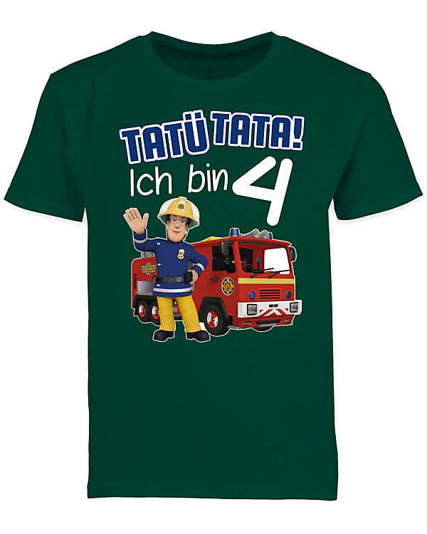 Ich Bin 4 Shirtracer Feuerwehrmann Sam Jungen Tatü Tata blau Kinder Tshirts und T-Shirt für Jungen 