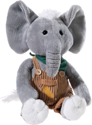 Schlüsselanhänger kleiner Elefant grau Plüsch ca 7 cm 