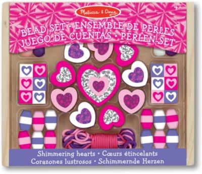 Melissa & Doug Holzperlen-Set Funkelnde Herzen