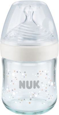 M Nuk Winnie the Pooh First Choice Glas Baby Flasche 240ml Silikon Sauger gr 