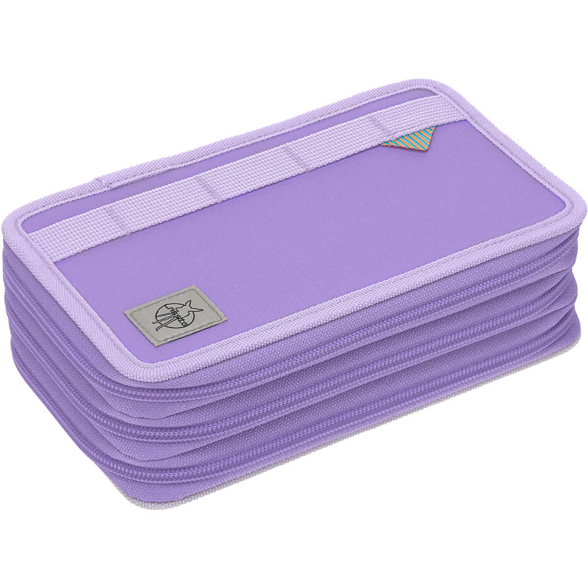 Lässig Triple-Federmäppchen Unique violet/lavender befüllt 20-tlg.
