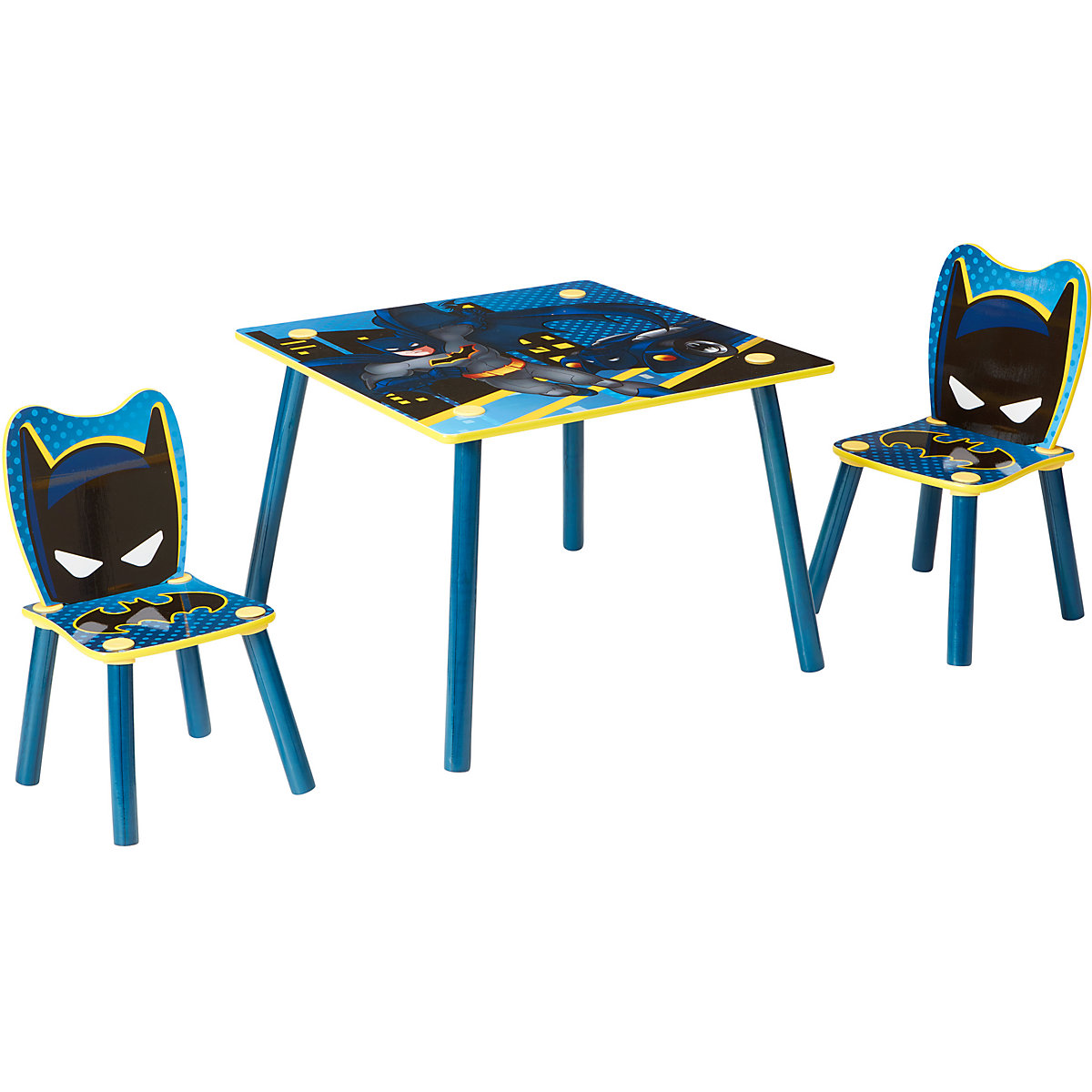 Batman Set aus Tisch und 2 Stühlen für Kinder