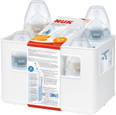 NUK NUK First Choice Babyflaschen Starter Set 2x150ml & 2x300ml mit Flaschenbox 