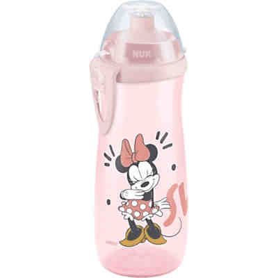 NUK Disney Minnie Mouse Sports Cup, großes Volumen 450ml, mit Push-Pull-Tülle aus Silikon, ab 24 Monaten, rosa