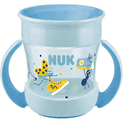 NUK Mini Magic Cup, 160ml, einzigartiger Trinkrand, abdichtende Silikonscheibe, ab 6 Monaten, 1 Stück, Blau