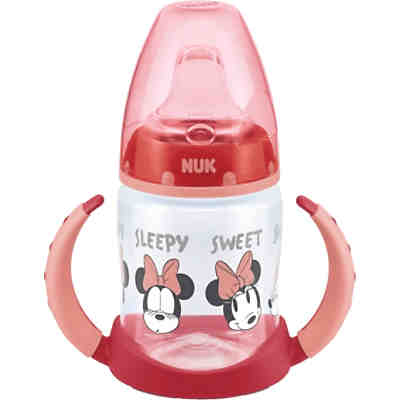 NUK Disney Minnie Mouse First Choice Trinklernflasche mit Temperature Control, 150ml, auslaufsicher, BPA frei, 6-18 Monate, 1 Stück, rot