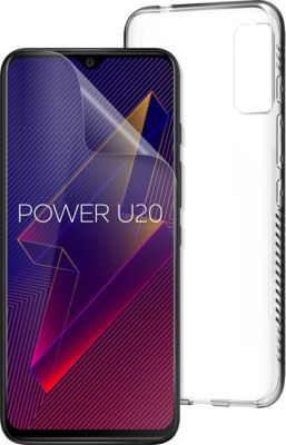 Wiko POWER U20 Smartphone (17,32 cm (6,82 Zoll), 64 GB, 3 GB RAM, Android 11) Slate Grey inkl. Soft Case & Schutzfolie grau