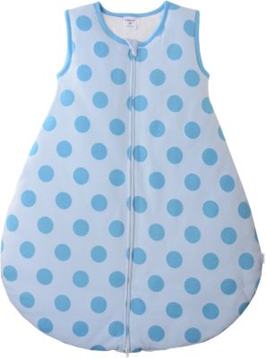Max&Lilly Sommerschlafsack Baby Schlafsack mit Reisverschluß Blau/Weiß 70cm 