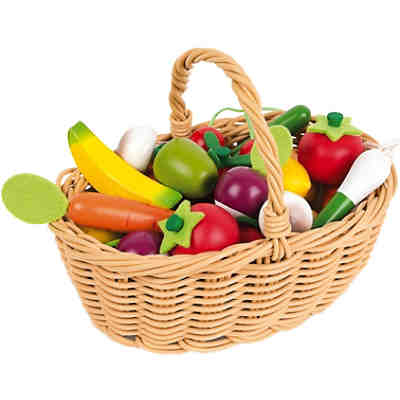 Obst- und Gemüse Sortiment im Korb, 24 Teile