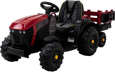 Elektroauto Kindertraktor mit - TD925 - Staufach - Schaufel, Actionbikes Motors, rot-kombi