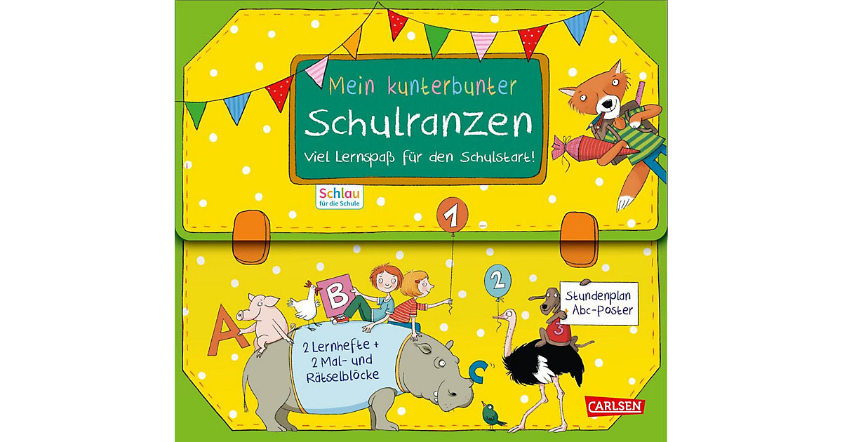Spielzeug: Carlsen Verlag Buch - Schlau die Schule: Schlau die Schule: Mein kunterbunter Schulranzen (Buch-Set den Schulstart) Kinder