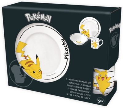 Frühstücksset für Kinder Name Kindergeschirr .. Pokémon Pikachu inkl Teller Müslischale alles-meine.de GmbH 2 * 3 TLG Porzellan / Keramik Geschirrset Trinktasse