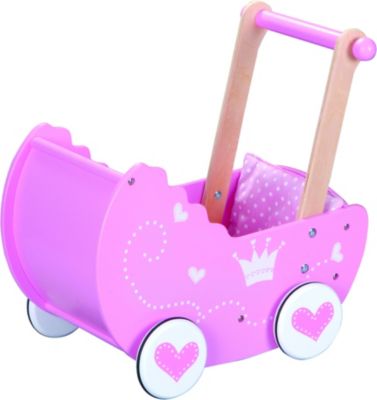 Puppenwagen Lauflernwagen Aus Holz Pink 
