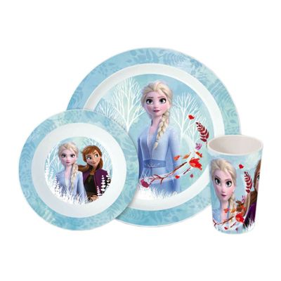 3-Teiliges Geschirr-Set Olaf & Sven Minions oder Hello Kitty Elsa & Anna 