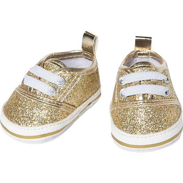Puppen-Glitzer-Sneakers, gold, Gr. 30-34 cm
