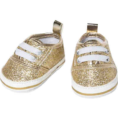Puppen-Glitzer-Sneakers, gold, Gr. 30-34 cm