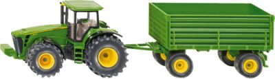 25cm Traktor Spielzeug Trekker Schlepper Agrar-Anhänger Steuer Streu-Anhänger 