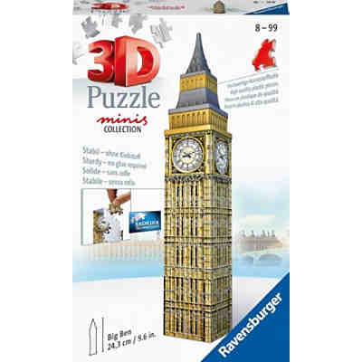 Ravensburger 3D Puzzle 11246 - Mini Big Ben - 54 Teile - ab 8 Jahren